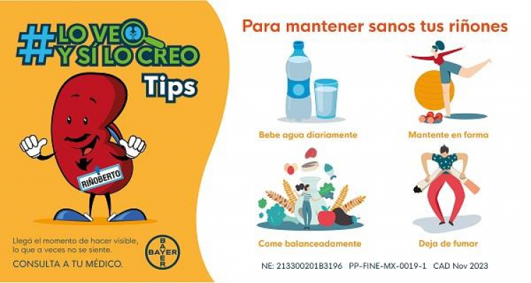 Bayer lanza campaña #LoVeoYSiLoCreo, para prevenir y combatir la ERC
